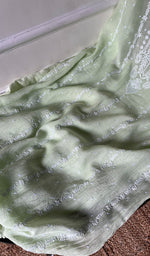 将图像加载到图库查看器中, Hana Women's Lakhnavi Handcrafted Mul Chanderi Semi - Stitched Kurta And Dupatta Set - HONC0290062