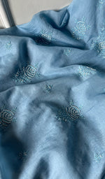 Load image into Gallery viewer, Women's Lakhnavi Handcrafted Mul Chanderi Chikankari Full Suit Material - HONC02271173
