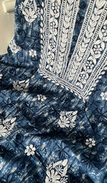 将图像加载到图库查看器中, Women's Lakhnavi Handcrafted Cotton Chikankari Unstitched Kurti Fabric - HONC0268843