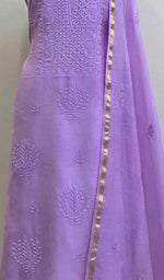 Load image into Gallery viewer, Women's Lakhnavi Handcrafted Chanderi Silk Chikankari Full Suit - HONC0174815