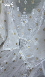 将图像加载到图库查看器中, Women's Lakhnavi Handcrafted Mul Chanderi Semi - Stitchd Kurta And Dupatta Set - HONC0352064