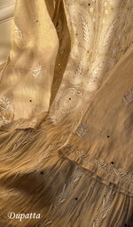 将图像加载到图库查看器中, Women's Lakhnavi Handcrafted Tissue Chanderi Semi -stitched Anarkali And Dupatta Set - HONC0264007