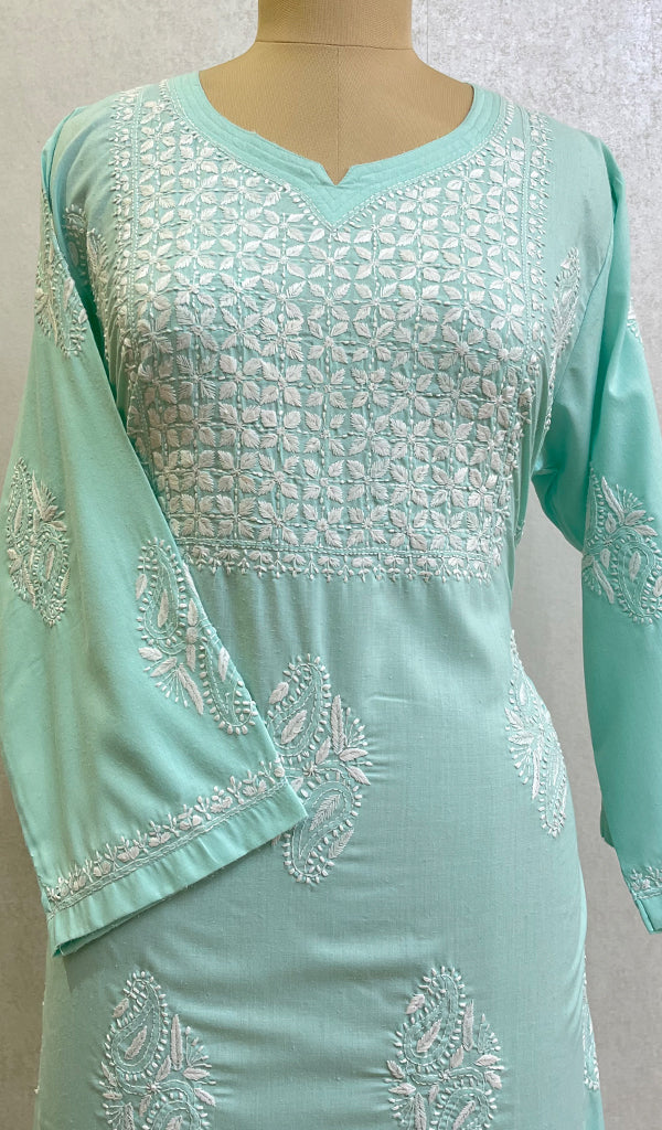 Sufiyani Women's Lucknowi Handcrafted Cotton Chikankari Kurti - HONC0138239