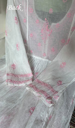 Load image into Gallery viewer, Women's Lakhnavi Handcrafted Mul Chanderi Semi - Stitchd Kurta And Dupatta Set - HONC0322120