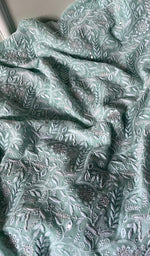 将图像加载到图库查看器中, Women's Lakhnavi Handcrafted Pure Silk Georgette Chikankari Full Suit Fabric - NC027842