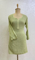Load image into Gallery viewer, Women's Lucknowi Handcrafted Viscose Georgette Chikankari Top - HONC0155535