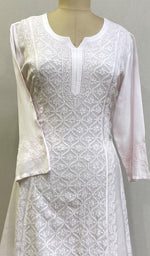 Load image into Gallery viewer, Pari Women's Lucknowi Handcrafted Muslin Chikankari Kurti - HONC0204809