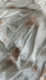 将图像加载到图库查看器中, Women's Lakhnavi Handcrafted Mul Chanderi Semi - Stitched Kurta And Dupatta Set - HONC0252584