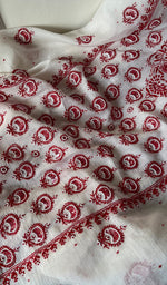 将图像加载到图库查看器中, Women's Lakhnavi Handcrafted Mul Chanderi Unstitched Kurta And Dupatta Set - HONC0284791