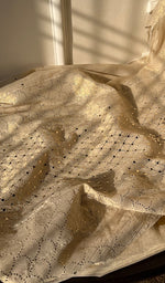 Load image into Gallery viewer, Women's Lakhnavi Handcrafted Tissue Chanderi Chikankari Semi Stitched Kurta And Dupatta Set - HONC0299454