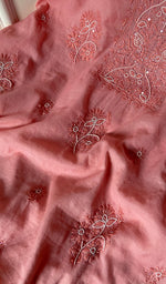 将图像加载到图库查看器中, Yasmin Women's Lakhnavi Handcrafted Mul Chanderi Chikankari Full Suit Material - HONC0255320