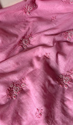 Load image into Gallery viewer, Women's Lucknowi Handcrafted Chanderi Silk Chikankari Full Suit Material - HONC0260947
