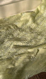 将图像加载到图库查看器中, Women's Lakhnavi Handcrafted Mul Chanderi Semi - Stitched Kurta And Dupatta Set - HONC0296166