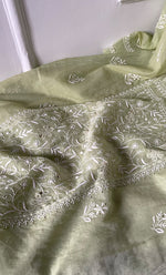 Load image into Gallery viewer, Women's Lakhnavi Handcrafted Mul Chanderi Semi - Stitched Kurta And Dupatta Set- HONC0282429