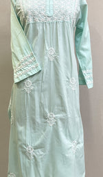 Load image into Gallery viewer, Falak Women's Lucknowi Handcrafted Cotton Chikankari Kurti - HONC0220704