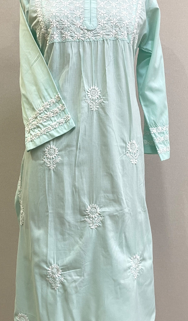 Falak Women's Lucknowi Handcrafted Cotton Chikankari Kurti - HONC0220704