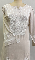将图像加载到图库查看器中, Women's Lucknowi Handcrafted Cotton Chikankari Kurti -  HONC0213269