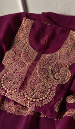 Load image into Gallery viewer, Alia Women's Lakhnavi Handcrafted Faux-Georgette Chikankari Semi-Stiched Suit Material - HONC0239597