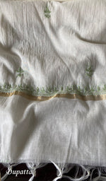 Load image into Gallery viewer, Women's Lakhnavi Handcrafted Mul Chanderi Kurta And Dupatta Set - HONC0257359