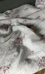 Load image into Gallery viewer, Women's Lakhnavi Handcrafted Mul Chanderi Semi - Stitched Kurta And Dupatta Set - HONC0274489