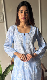 Load image into Gallery viewer, Meerab Women's Lucknowi Handcrafted Cotton Chikankari Kurti - HONC0289706