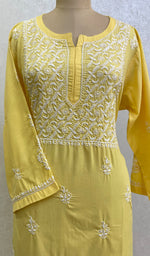 Load image into Gallery viewer, Gulnaaz Women's Lucknowi Handcrafted Mul Cotton Chikankari Kurti - HONC0161229