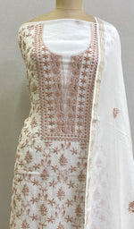 Load image into Gallery viewer, Women's Lakhnavi Handcrafted Mul Chanderi Kurta And Dupatta Set - HONC0170067