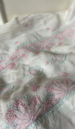 将图像加载到图库查看器中, Women's Lakhnavi Handcrafted Mul Chanderi Semi - Stitched Kurta And Dupatta Set - HONC0271138