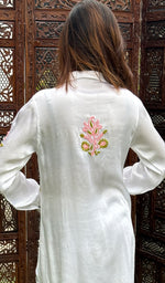 Load image into Gallery viewer, Women's Lakhnavi Handcrafted Modal Cotton Chikankari Top And Pant Set - HONC0244566