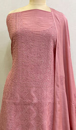 将图像加载到图库查看器中, Women's Lucknowi Handcrafted Muslin Chikankari Suit Material - HONC0173321