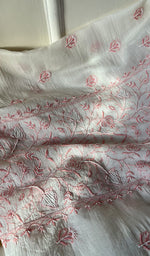 将图像加载到图库查看器中, Women's Lakhnavi Handcrafted Mul Chanderi Unstitched Kurta And Dupatta Set - HONC0287715