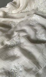 Load image into Gallery viewer, Women's Lakhnavi Handcrafted Mul Chanderi Unstitched Kurta And Dupatta Set- HONC0313317