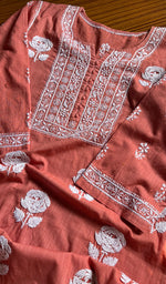 将图像加载到图库查看器中, Women's Lucknowi Handcrafted Cotton Chikankari Kurti - HONC0301064