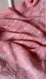 将图像加载到图库查看器中, Laiba Women's Lakhnavi Handcrafted Mul Chanderi Semi - Stitched Anarkali And Dupatta Set - HONC0275208