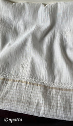 将图像加载到图库查看器中, Women's Lakhnavi Handcrafted Mul Chanderi Semi - Stitched Kurta And Dupatta Set - HONC0266159