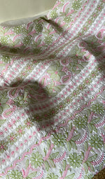 Load image into Gallery viewer, Women's Lakhnavi Handcrafted Unstitched Cotton Chikankari Suit Material - HONC0291790