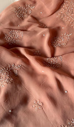 Load image into Gallery viewer, Women's Lakhnavi Handcrafted Viscose Georgette Chikankari Full Suit Material - HONC0267751