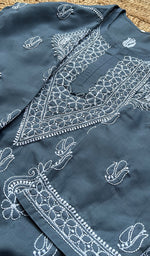 Load image into Gallery viewer, Women's Lucknowi Handcrafted Cotton Chikankari Kurti - HONC0273983