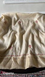 Load image into Gallery viewer, Women's Lakhnavi Handcrafted Chanderi Silk Unstitched Chikankari Full Suit - HONC0352032