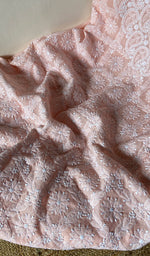 Load image into Gallery viewer, Adrita Women's Lakhnavi Handcrafted  Unstitched Cotton Chikankari Suit Material - HONC0289739