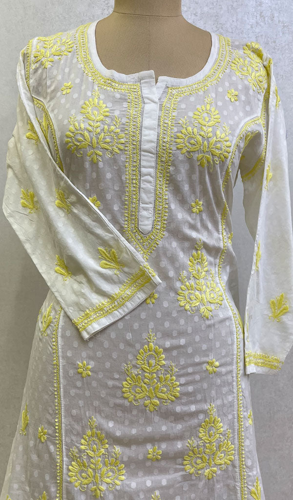 Gulshan Women's Lucknowi Handcrafted Cotton Chikankari Kurti - HONC0159614
