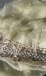 Load image into Gallery viewer, Marifa Women's Lakhnavi Handcrafted Pure Organza Chikankari Unstitched Kurta And Dupatta Set- HONC0300625