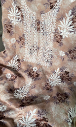 Load image into Gallery viewer, Women's Lakhnavi Handcrafted Cotton Chikankari Kurta And Kurta Dupatta Set - HONC0312683