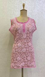 Load image into Gallery viewer, Women's Lucknowi Handcrafted Faux-Georgette Chikankari Top- H0NC0140389