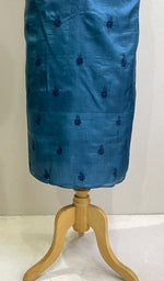 Load image into Gallery viewer, Lucknowi Handcrafted Chanderi Silk Chikankari Unstitched Men's Kurta Fabric - HONC0186273