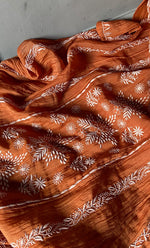 将图像加载到图库查看器中, Women's Lakhnavi Handcrafted Mul Chanderi Semi - Stitched Kurta And Dupatta Set - HONC0308702