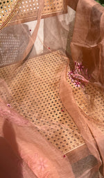 将图像加载到图库查看器中, Women's Lucknowi Handcrafted Pure Organza Silk Chikankari SAREE - HONC0269063