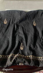 Load image into Gallery viewer, Women's Lakhnavi Handcrafted Mul Chanderi Unstitched Chikankari Full Suit - HONC0351095