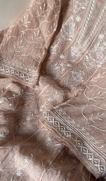 将图像加载到图库查看器中, Laiba Women's Lakhnavi Handcrafted Mul Chanderi Semi - Stitched Anarkali And Dupatta Set - HONC0288588