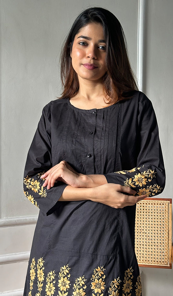 Women's Lucknowi Handcrafted Cotton Chikankari Top - HONC0297385